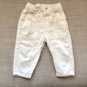 BOGO Zara denim pant ankle length off-white 12-18 mo